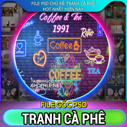 File psd tranh Cà Phê, trà Sữa